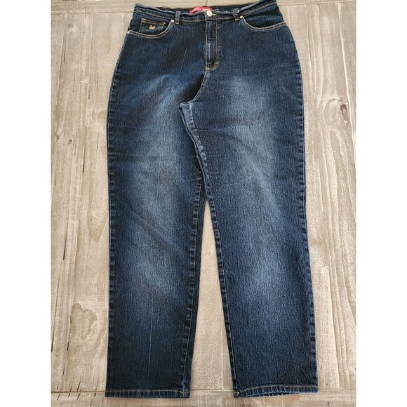 Gloria Vanderbilt Womens Jeans Size 16 Straight-Leg Classic Fit Stretch Denim - Picture 2 of 9